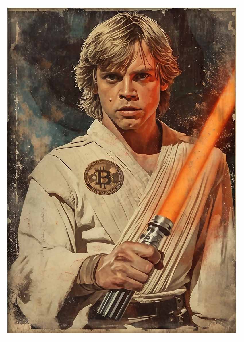 P338 Luke Skywalker Canvas Art Prints, T-Shirts, Posters, and Mugs, Cushion Cover