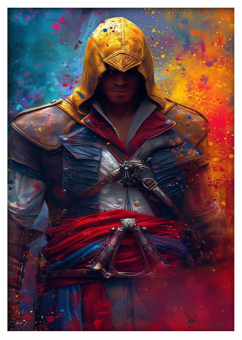 P339 Assassin's Creed Canvas Art Prints, T-Shirts, Posters, and Mugs, Cushion Cover