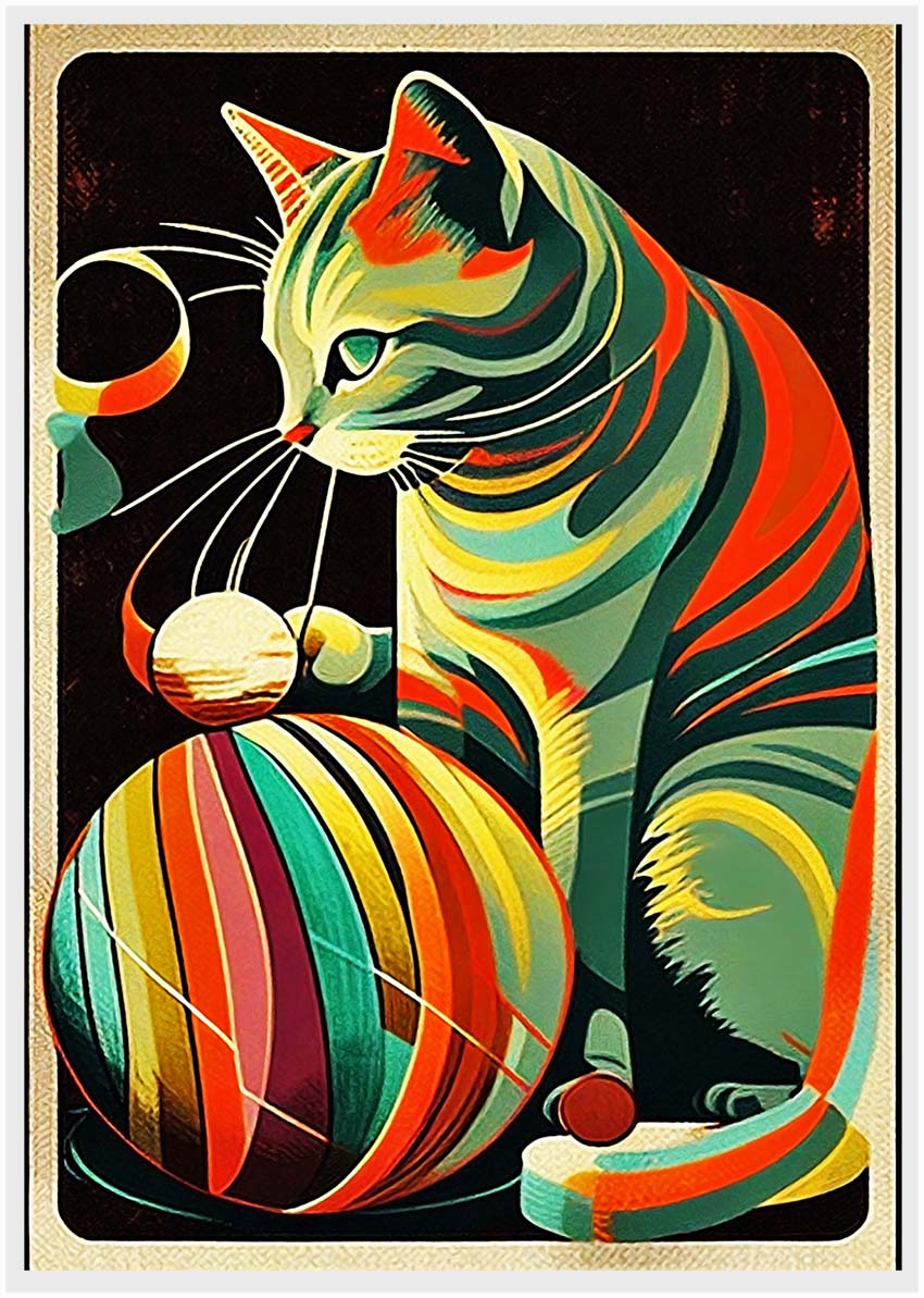 T55 Cat Retro Canvas Art Prints, T-Shirts, Posters, and Mugs, Cushion Cover Expressive Collection