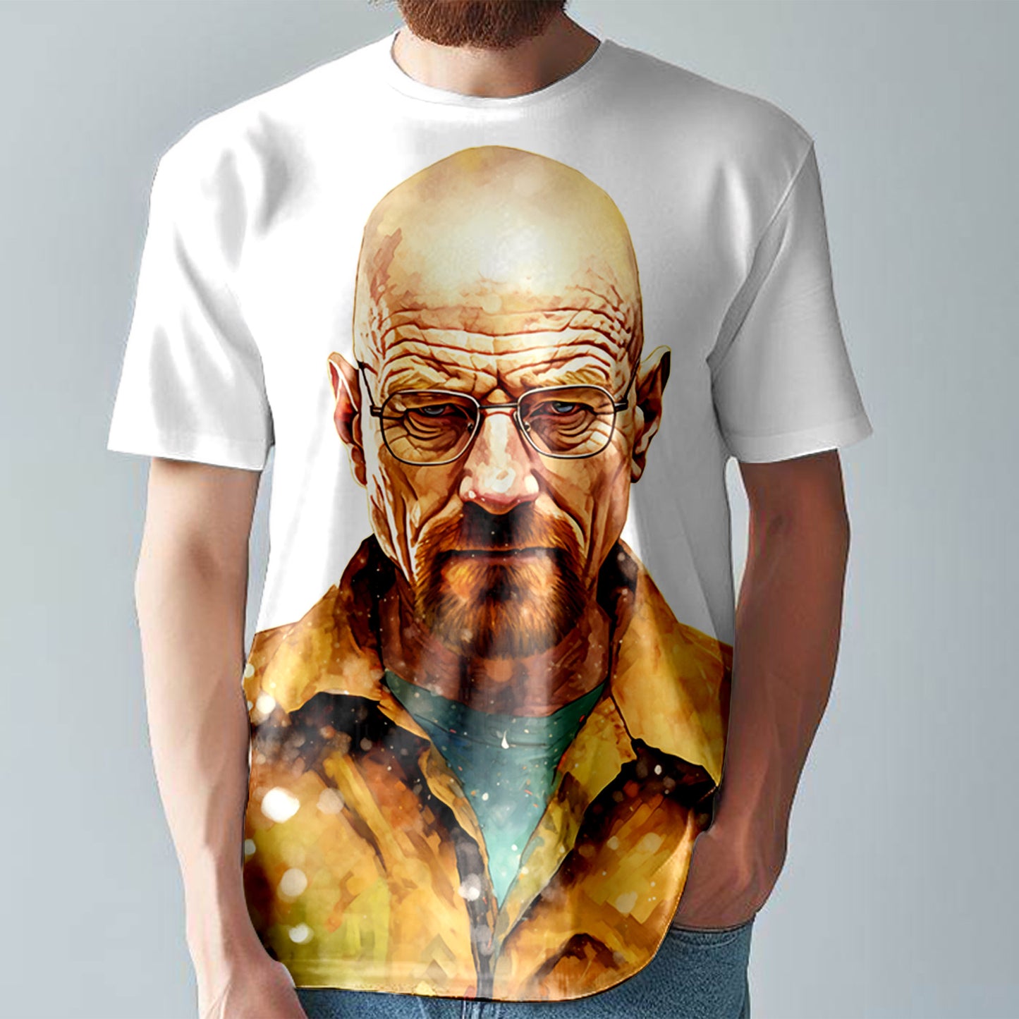 Breaking Bad T-Shirt  Colourful Comic Style Tee  Large Print Unisex Fitted T-Shirt T16