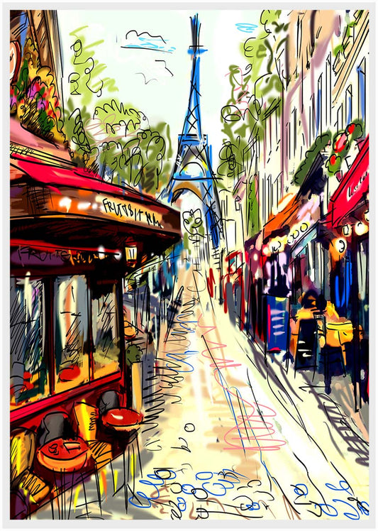 T10 Paris Canvas Art Prints, T-Shirts, Posters, and Mugs, Cushion Cover Expressive Collection