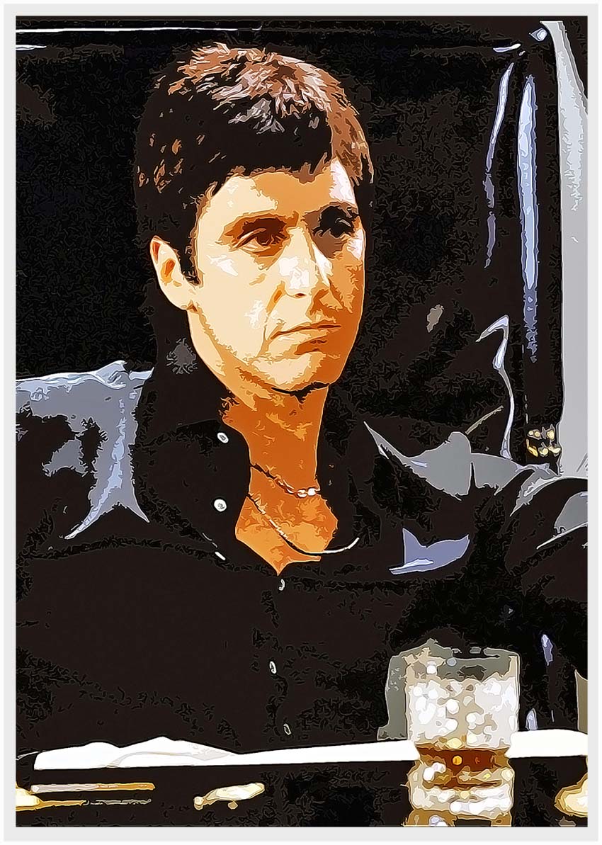 P117 Scarface Canvas Art Prints, T-Shirts, Posters, and Mugs, Cushion Cover Expressive Collection