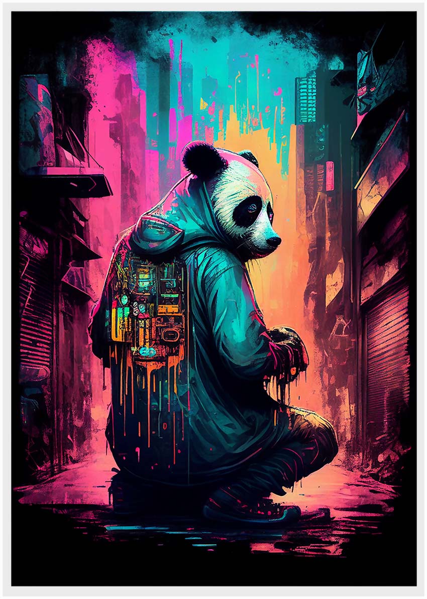 T2 Panda Canvas Art Prints, T-Shirts, Posters, and Mugs: Expressive Collection