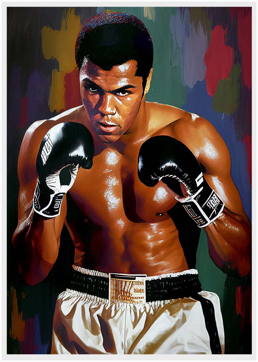 P35 Muhammad Ali Canvas Art Prints, T-Shirts, Posters, and Mugs, Cushion Cover Expressive Collection