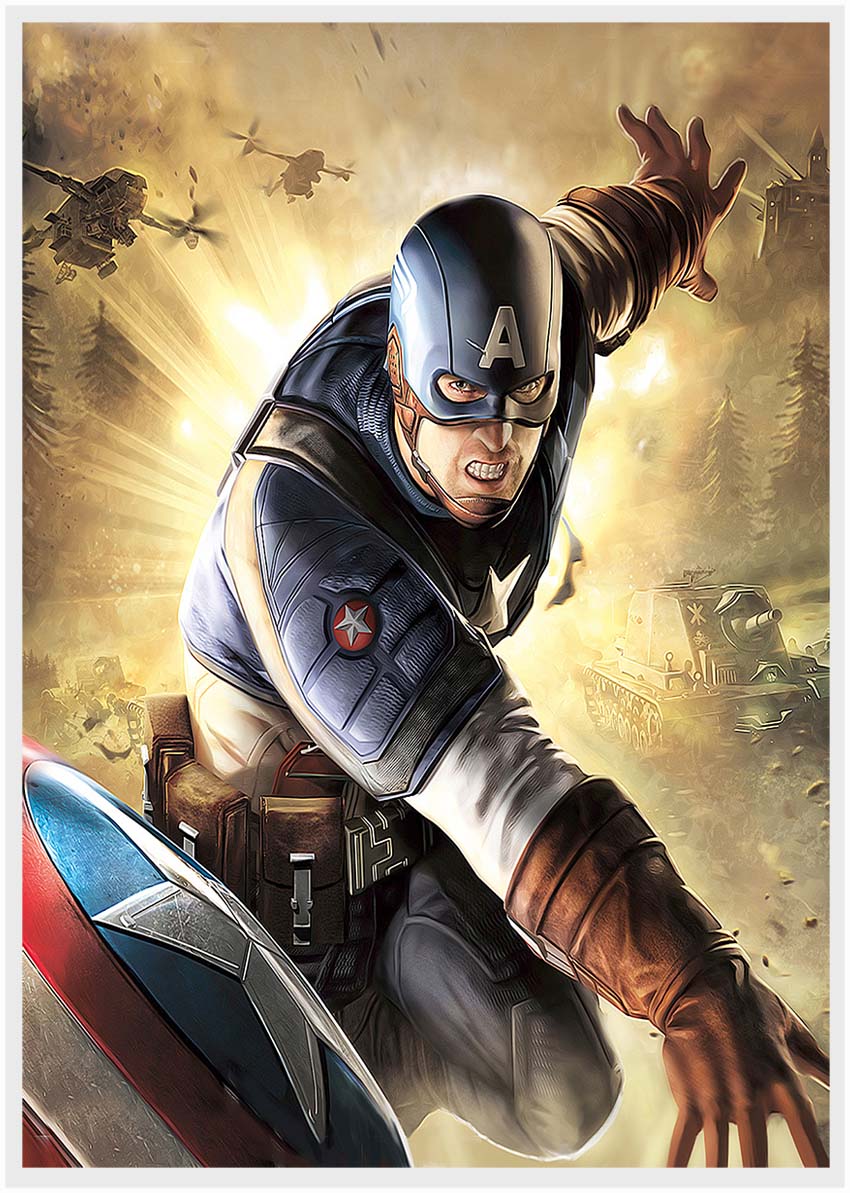 P47 Captain America Canvas Art Prints, T-Shirts, Posters, and Mugs, Cushion Cover Expressive Collection