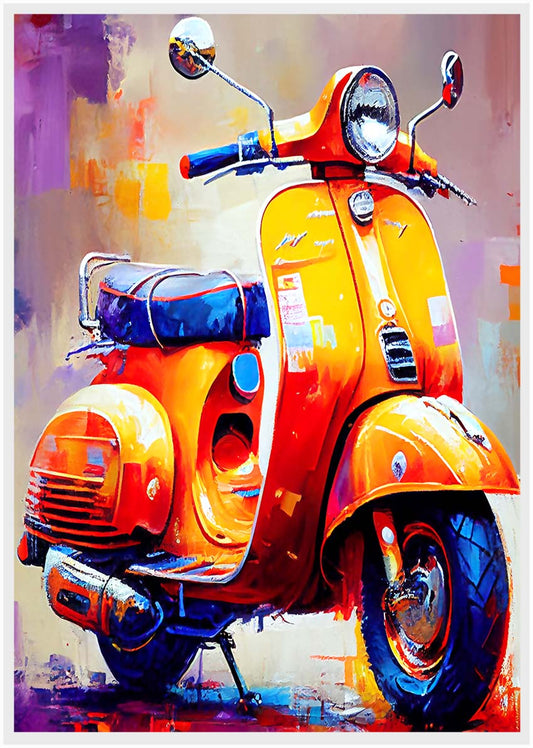 T6 Vespa Scooter Canvas Art Prints, T-Shirts, Posters, and Mugs: Expressive Collection