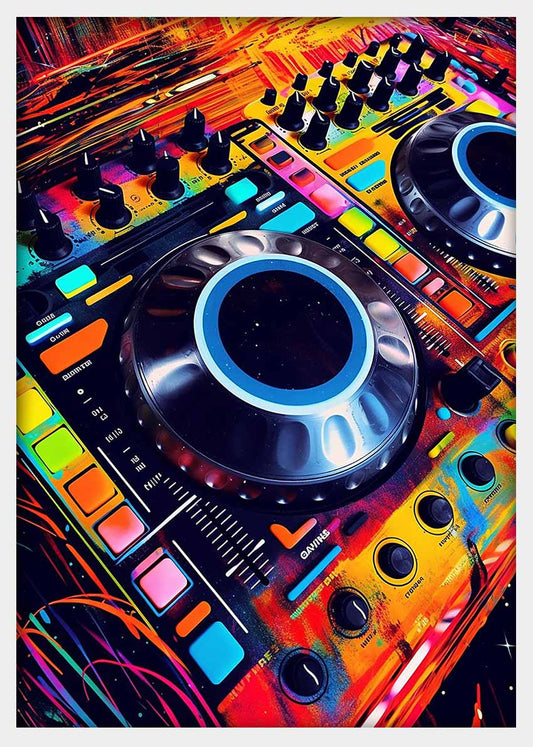 T383 DJ Mixer Canvas Art Prints, T-Shirts, Posters, and Mugs, Cushion Cover Expressive Collection