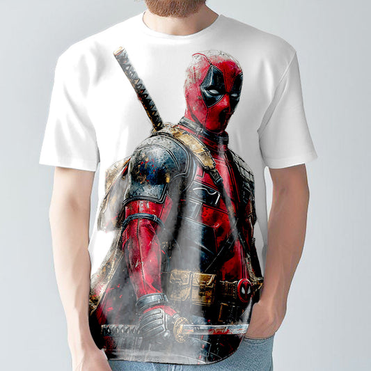 Deadpool T-Shirt  Colourful Comic Style Tee  Large Print Unisex Fitted T-Shirt T3