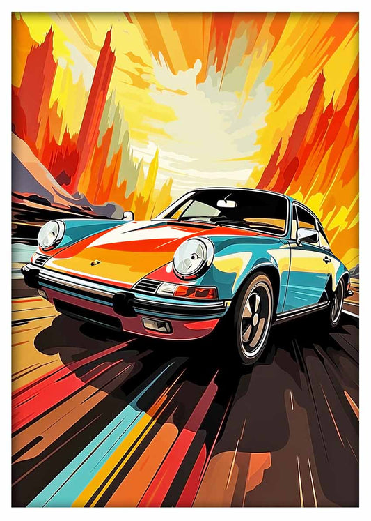 T408 Porsche Canvas Art Prints, T-Shirts, Posters, and Mugs, Cushion Cover Expressive Collection