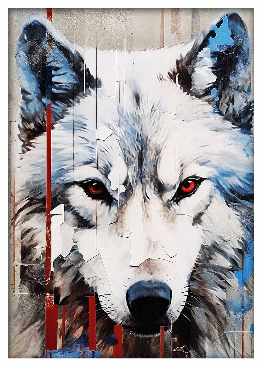 T418 Wolf Canvas Art Prints, T-Shirts, Posters, and Mugs, Cushion Cover Expressive Collection