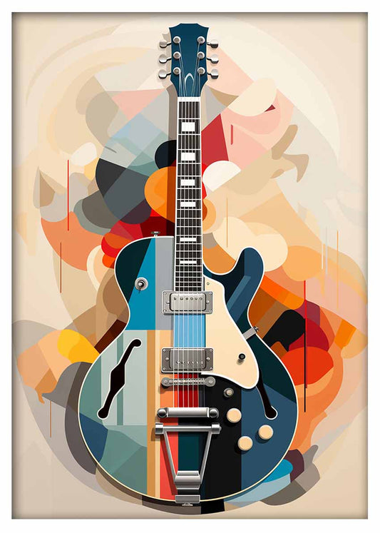 T447 Guitar Canvas Art Prints, T-Shirts, Posters, and Mugs, Cushion Cover Expressive Collection