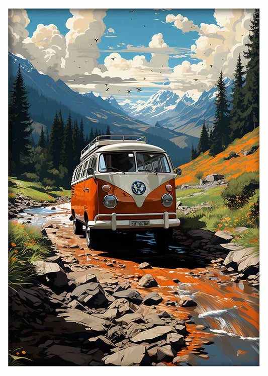 T456 Volkswagen Canvas Art Prints, T-Shirts, Posters, and Mugs, Cushion Cover Expressive Collection