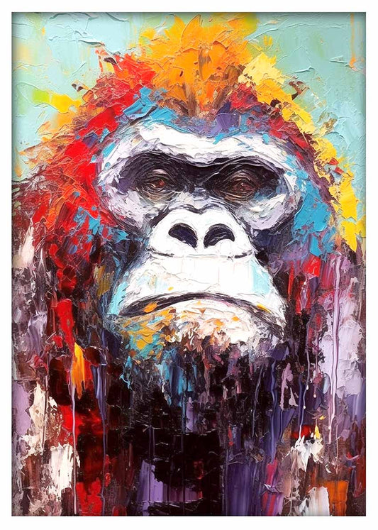 T457 Gorillas Canvas Art Prints, T-Shirts, Posters, and Mugs, Cushion Cover Expressive Collection