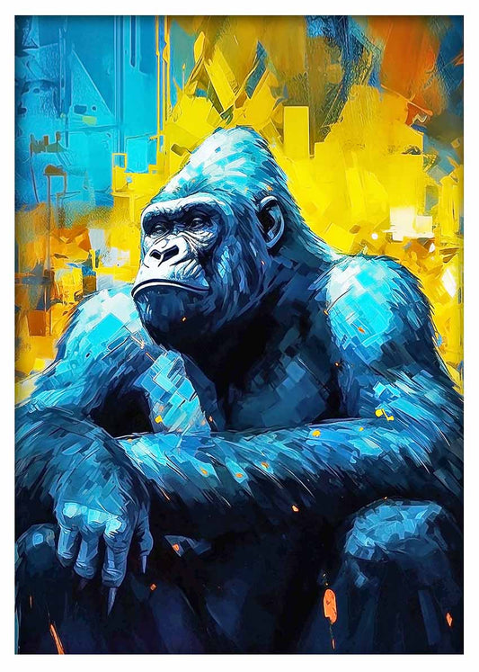 T459 Gorillas Canvas Art Prints, T-Shirts, Posters, and Mugs, Cushion Cover Expressive Collection