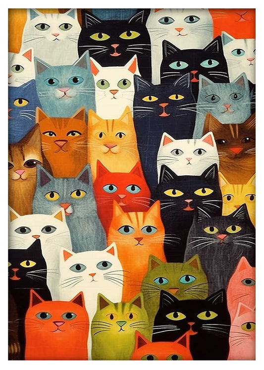 T513 Cat Canvas Art Prints, T-Shirts, Posters, and Mugs, Cushion Cover Expressive Collection