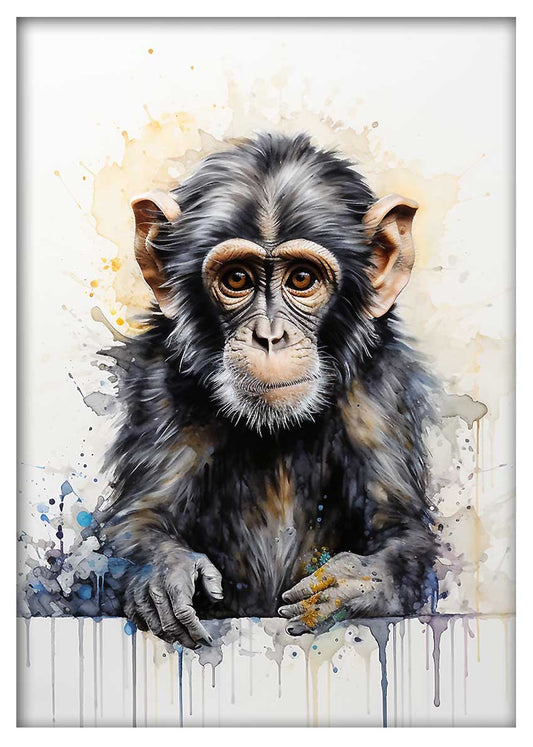 T536 Monkey Canvas Art Prints, T-Shirts, Posters, and Mugs, Cushion Cover Expressive Collection