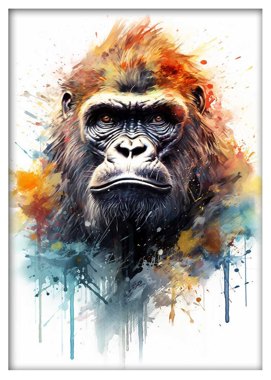 T546 Gorillas Canvas Art Prints, T-Shirts, Posters, and Mugs, Cushion Cover Expressive Collection