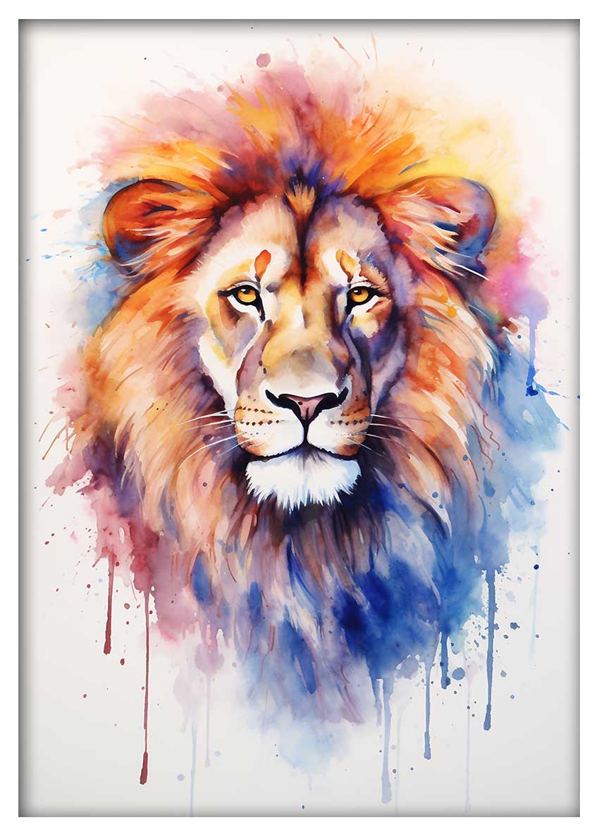 T548 Lion Canvas Art Prints, T-Shirts, Posters, and Mugs, Cushion Cover Expressive Collection