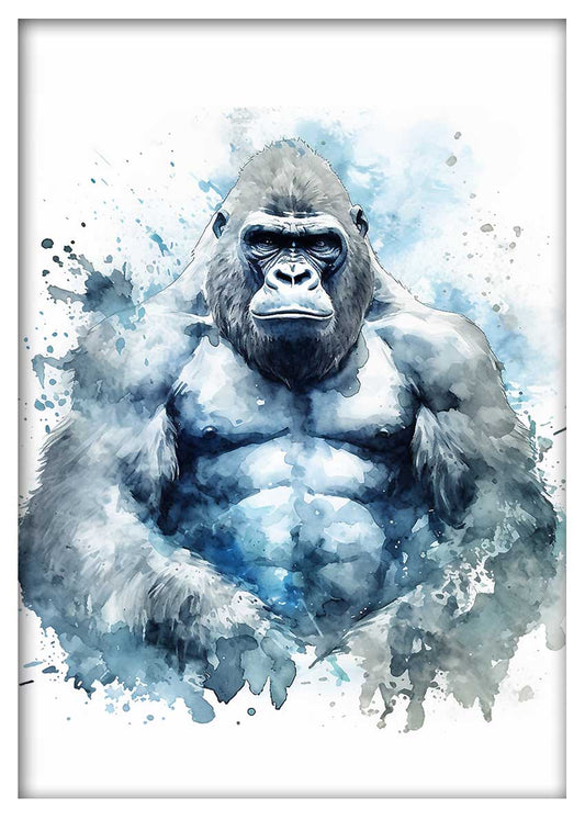 T550 Gorilla Canvas Art Prints, T-Shirts, Posters, and Mugs, Cushion Cover Expressive Collection