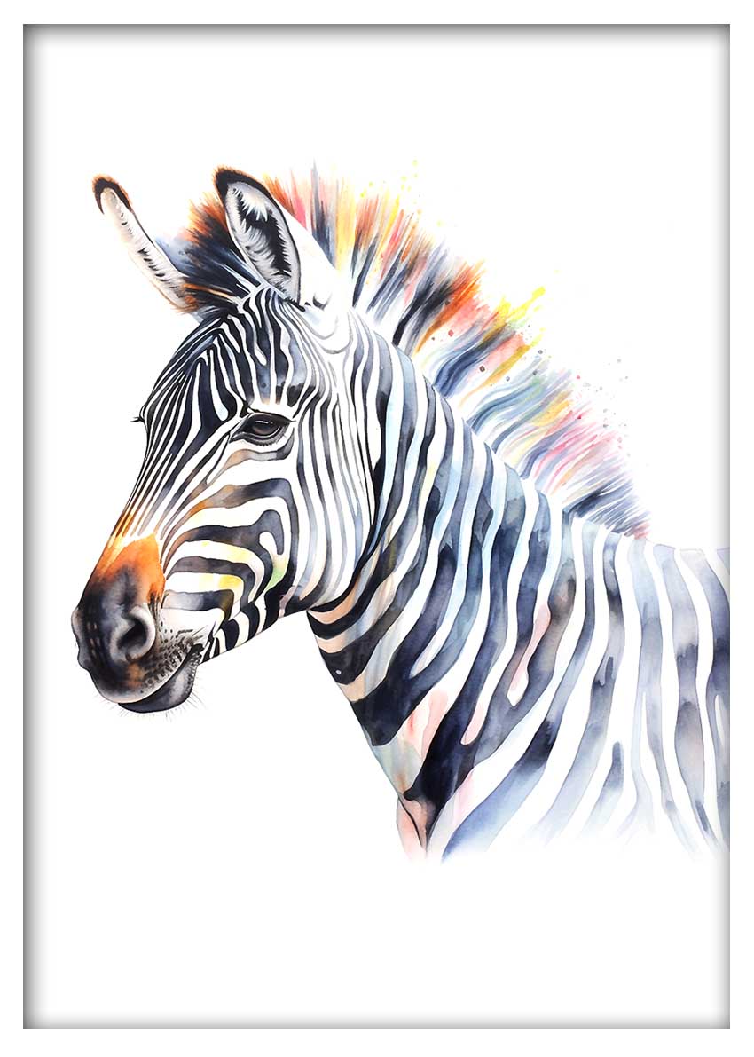 T578 Zebra Canvas Art Prints, T-Shirts, Posters, and Mugs, Cushion Cover