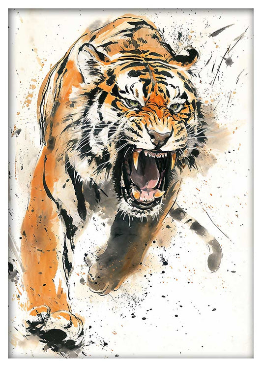 T582 Tiger Canvas Art Prints, T-Shirts, Posters, and Mugs, Cushion Cover