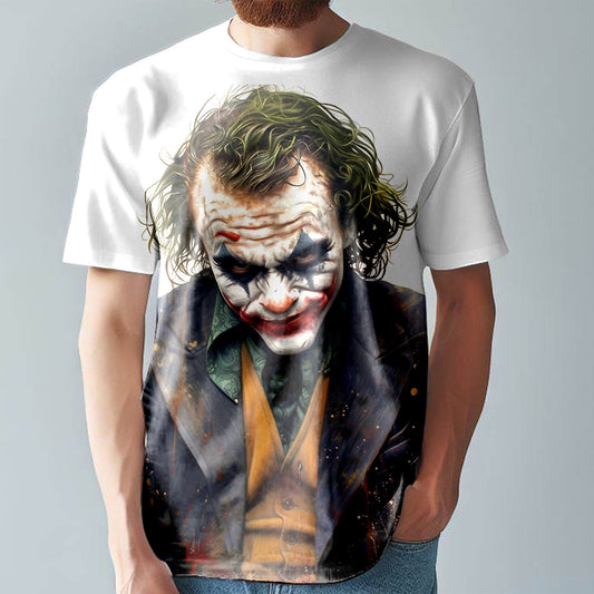 Joker T-Shirt  Colourful Comic Style Tee  Large Print Unisex Fitted T-Shirt T5