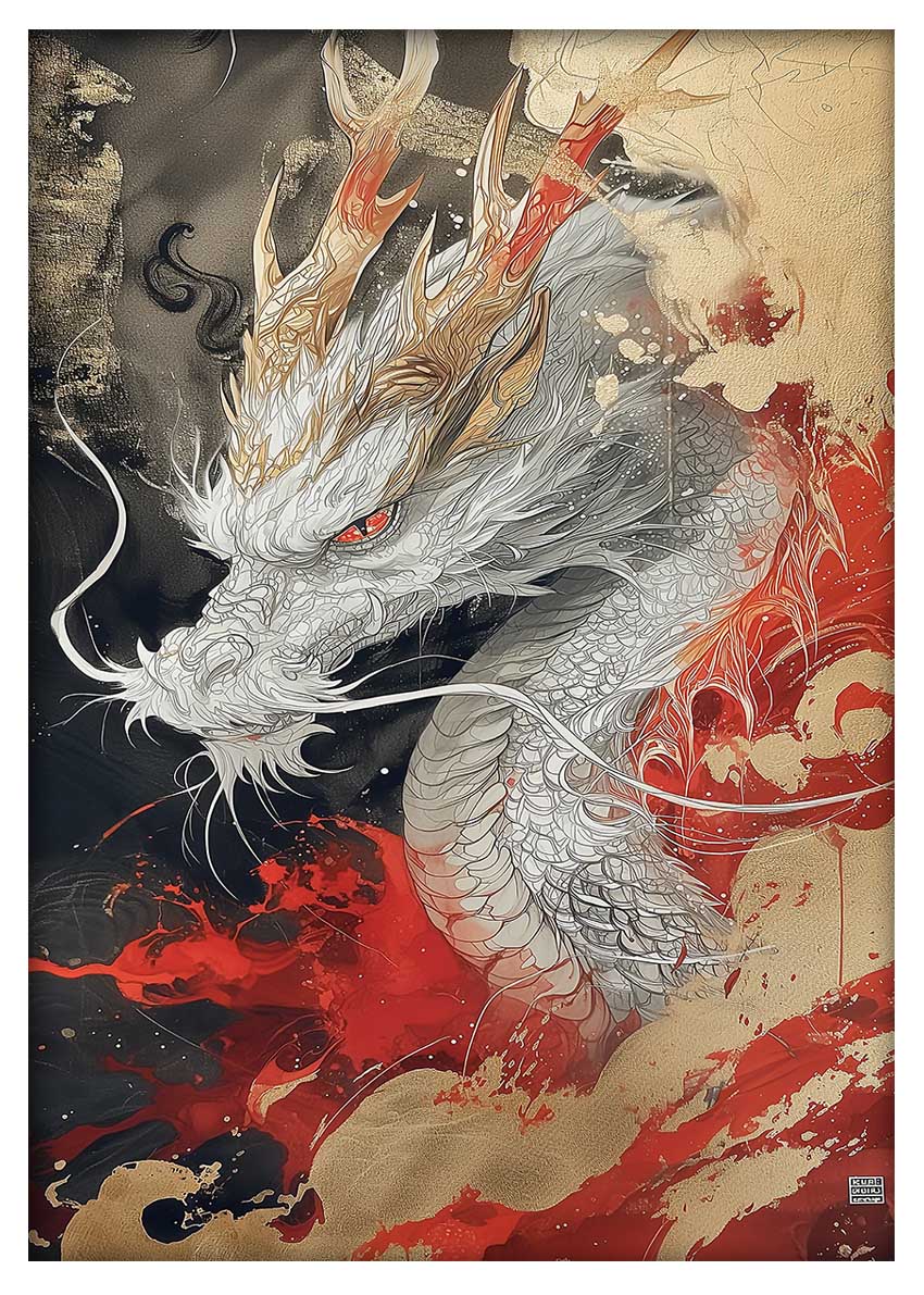 T608 Dragon Canvas Art Prints, T-Shirts, Posters, and Mugs, Cushion Cover