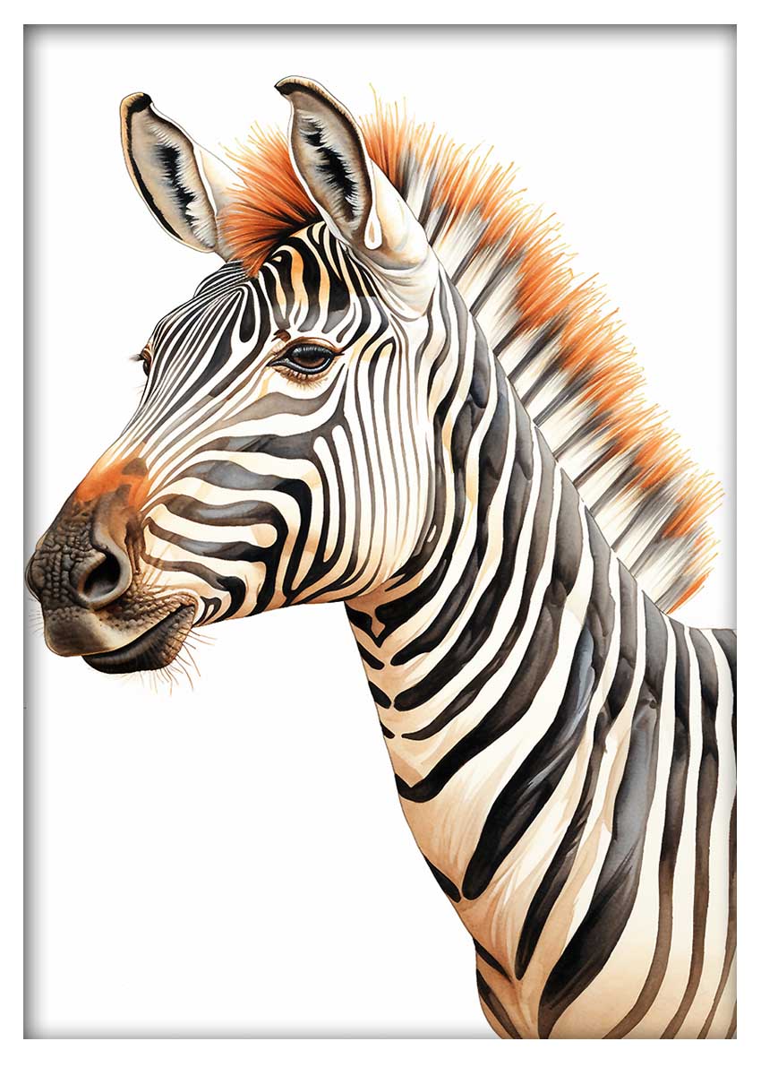 T637 Zebra Canvas Art Prints, T-Shirts, Posters, and Mugs, Cushion Cover