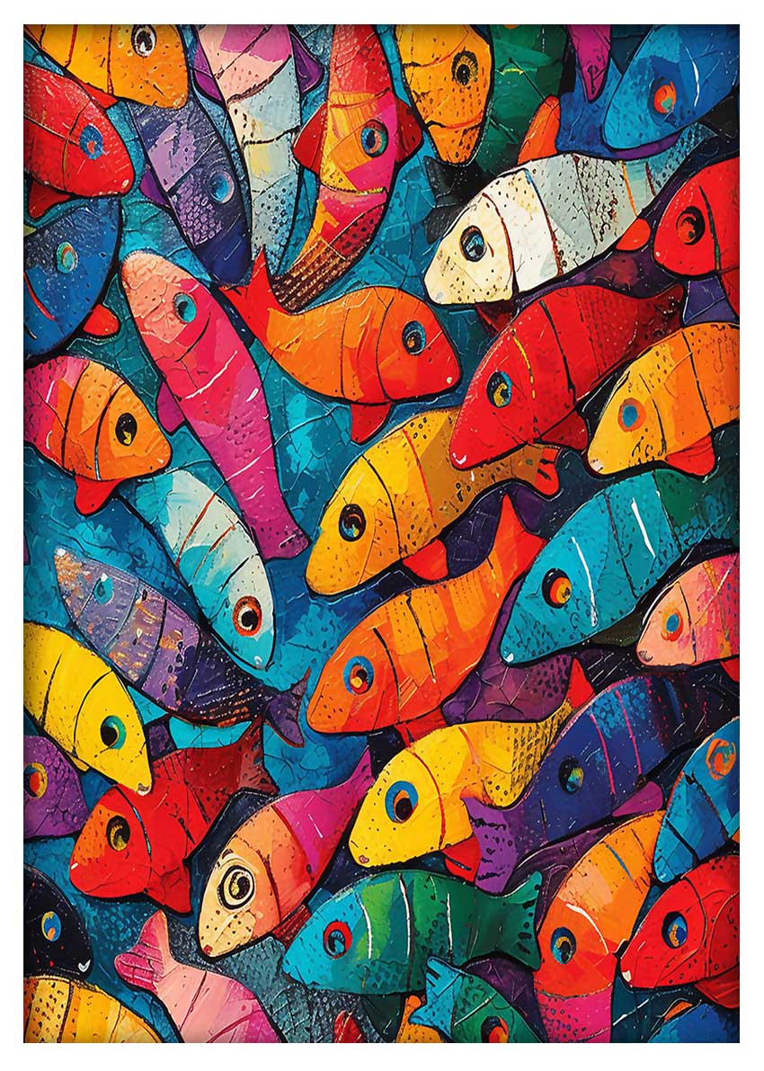 T692 Fish Canvas Art Prints, T-Shirts, Posters, and Mugs, Cushion Cover