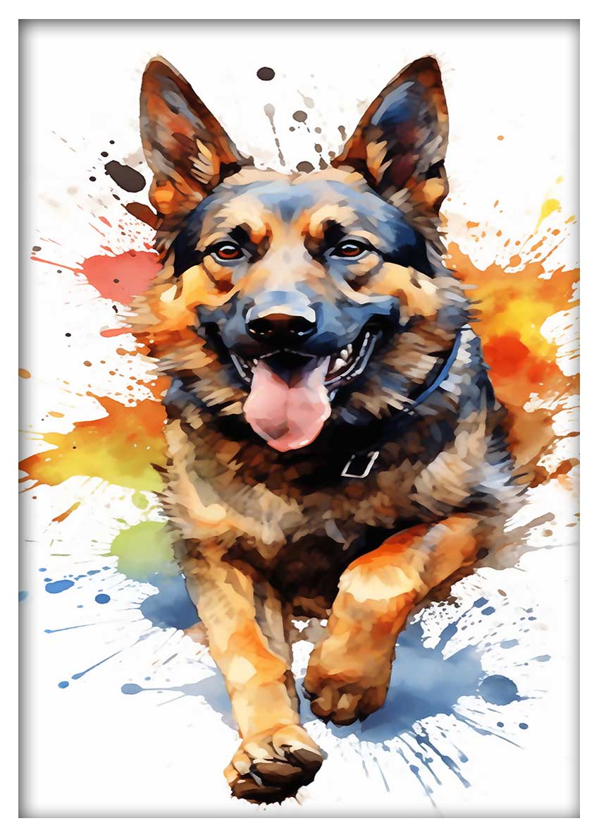 T717 Dog Canvas Art Prints, T-Shirts, Posters, and Mugs, Cushion Cover