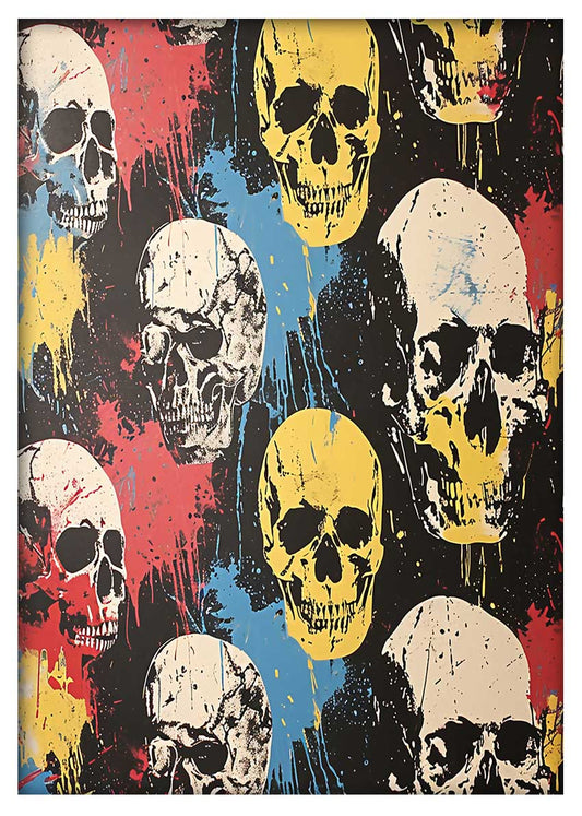 T724 Skull Canvas Art Prints, T-Shirts, Posters, and Mugs, Cushion Cover