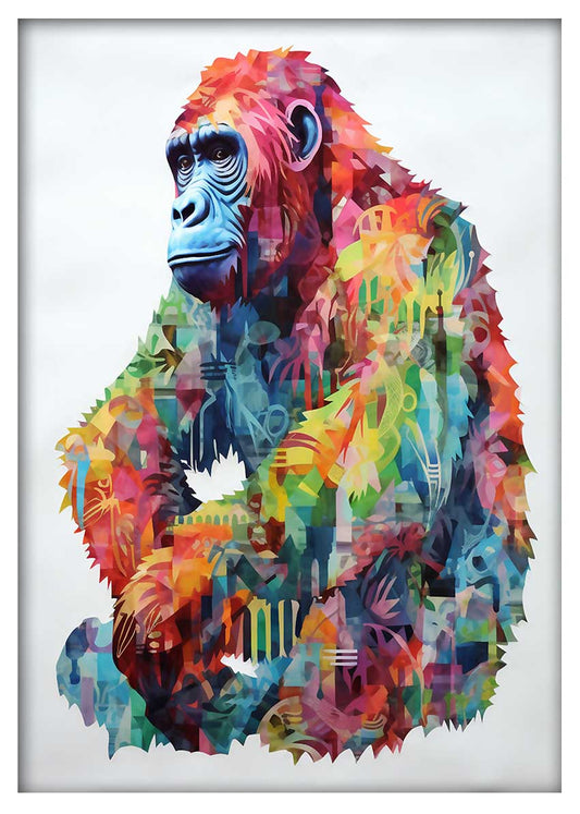 T725 Gorilla Canvas Art Prints, T-Shirts, Posters, and Mugs, Cushion Cover