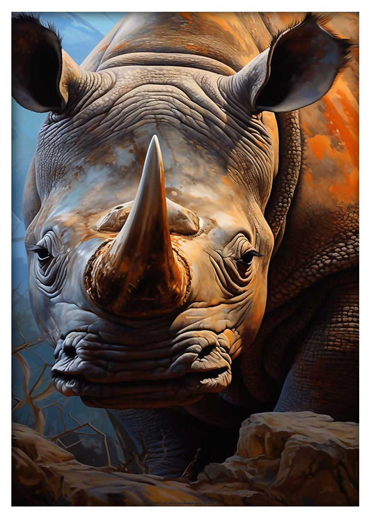 T754 Rhino Canvas Art Prints, T-Shirts, Posters, and Mugs, Cushion Cover