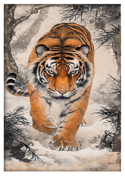 T775 Tiger Canvas Art Prints, T-Shirts, Posters, and Mugs, Cushion Cover