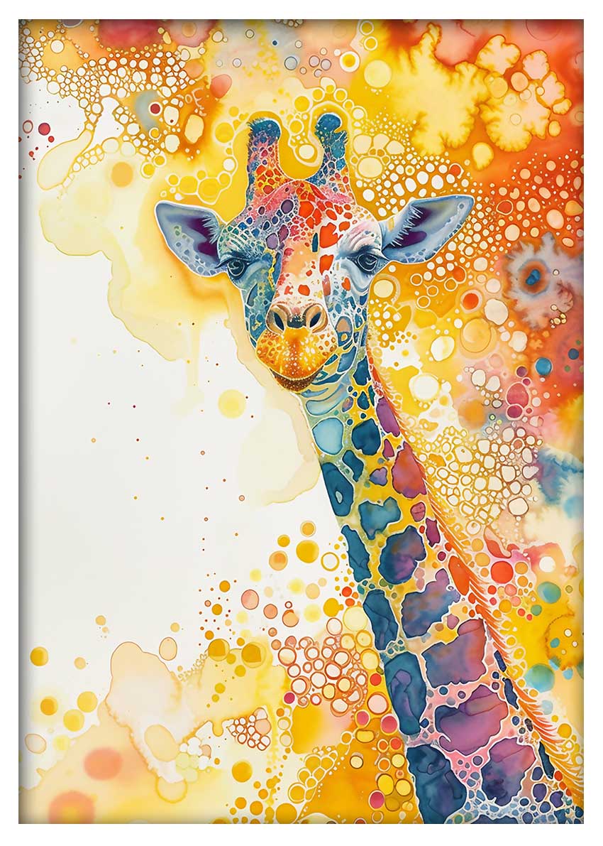 T782 Giraffe Canvas Art Prints, T-Shirts, Posters, and Mugs, Cushion Cover