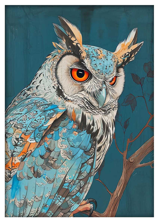 T823 Owl Canvas Art Prints, T-Shirts, Posters, and Mugs, Cushion Cover