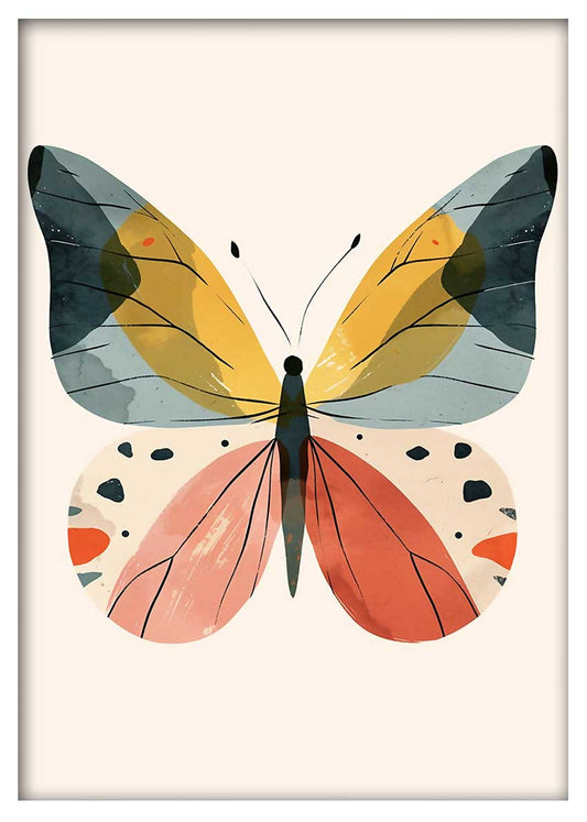 T849 Butterflies Canvas Art Prints, T-Shirts, Posters, and Mugs, Cushion Cover