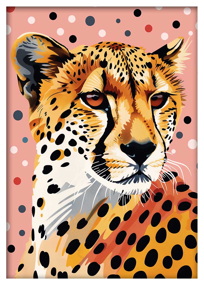 T861 Cheetah Canvas Art Prints, T-Shirts, Posters, and Mugs, Cushion Cover