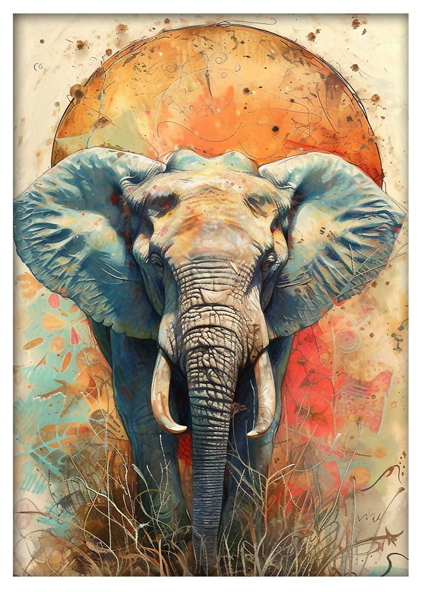 T871 Elephant Canvas Art Prints, T-Shirts, Posters, and Mugs, Cushion Cover