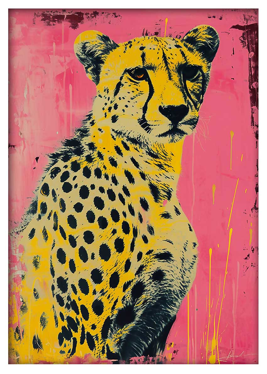 T878 Cheetah Canvas Art Prints, T-Shirts, Posters, and Mugs, Cushion Cover