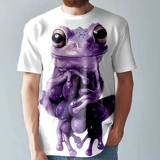 Frog AI Animal Print Tee T-Shirt  Large Print Unisex Fitted T-Shirt T8