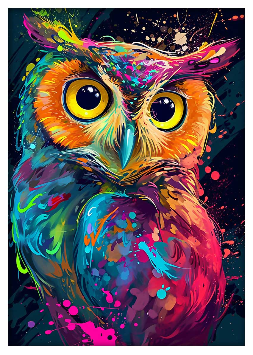 T903 Owl Canvas Art Prints, T-Shirts, Posters, and Mugs, Cushion Cover