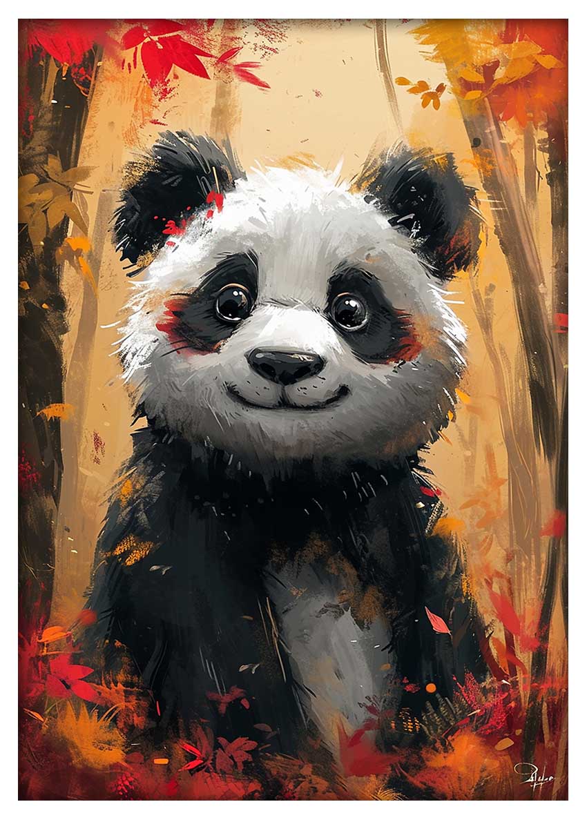 T924 Panda Canvas Art Prints, T-Shirts, Posters, and Mugs, Cushion Cover