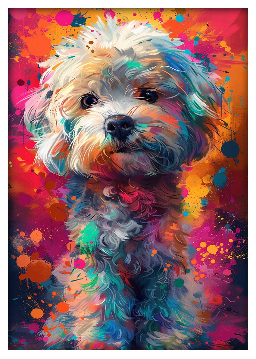 T935 Dog Canvas Art Prints, T-Shirts, Posters, and Mugs, Cushion Cover