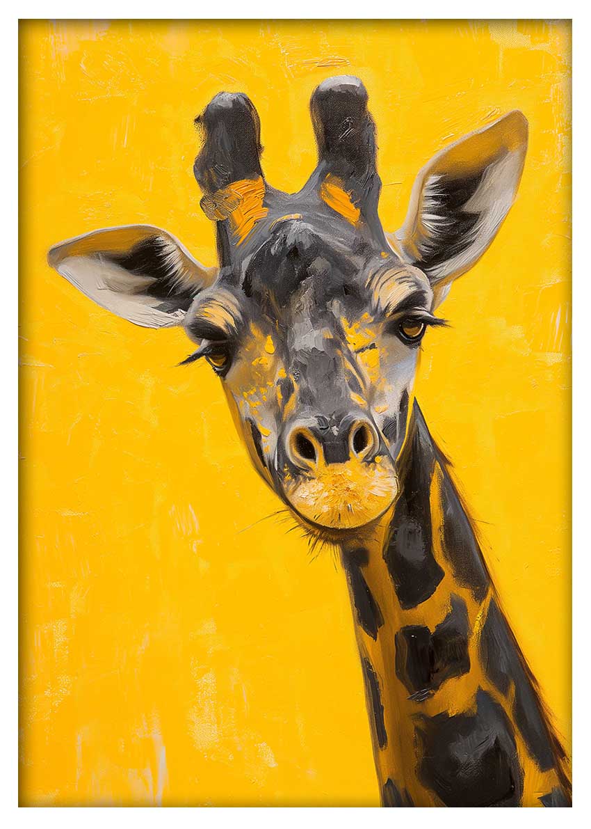 T943 Giraffe Canvas Art Prints, T-Shirts, Posters, and Mugs, Cushion Cover