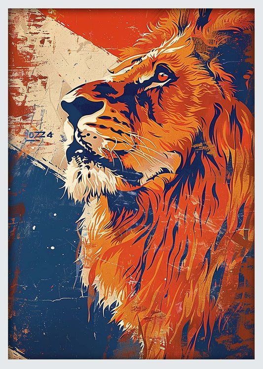 T997 Lion Canvas Art Prints, T-Shirts, Posters, and Mugs, Cushion Cover