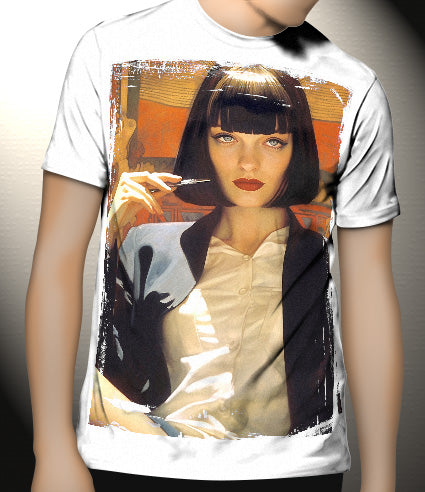 P315 Pulp Fiction Uma Thurman Canvas Art Prints, T-Shirts, Posters, and Mugs, Cushion Cover Expressive Collection