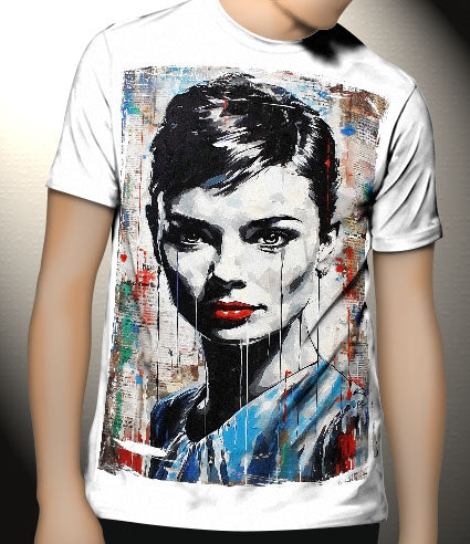 P187 Audrey Hepburn Canvas Art Prints, T-Shirts, Posters, and Mugs, Cushion Cover Expressive Collection