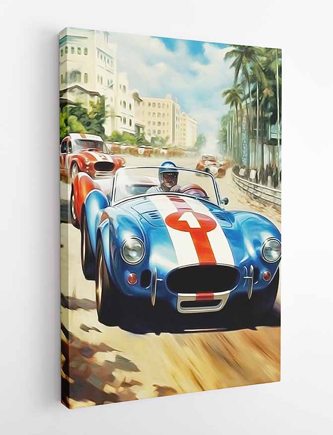 T324 Racing Car Canvas Art Prints, T-Shirts, Posters, and Mugs, Cushion Cover Expressive Collection