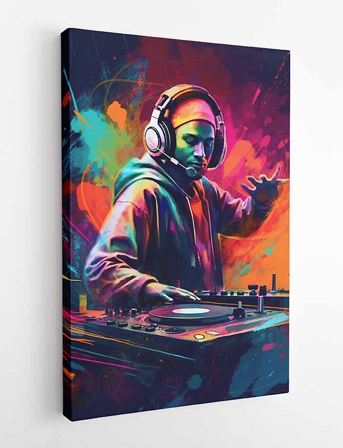 T380 DJ Canvas Art Prints, T-Shirts, Posters, and Mugs, Cushion Cover Expressive Collection